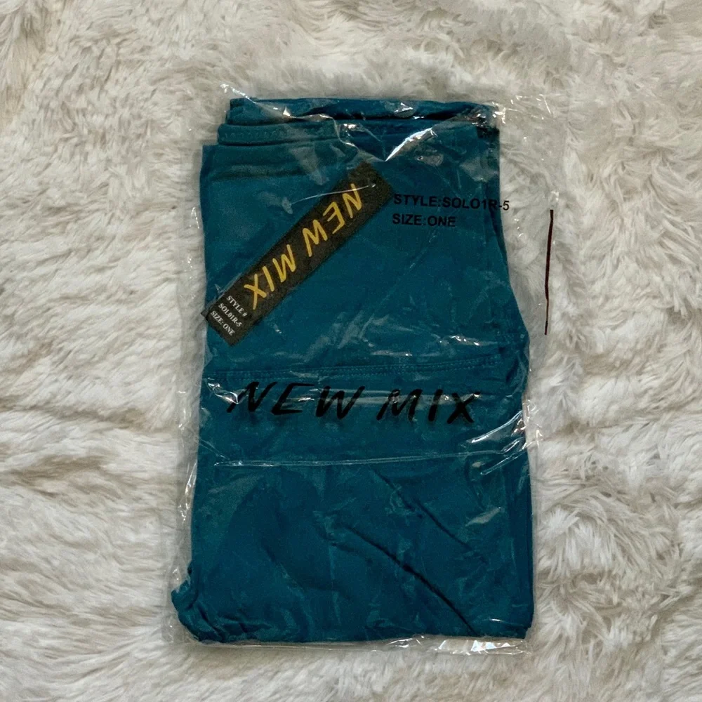 Dark Teal Tummy Control High Waist Leggings NWT - Picture 2 of 2
